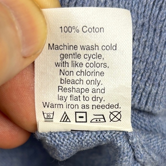 J.Crew Mens V-Neck 100% Cotton Sweater Sz L Pullover Blue Knit Lightweight Layer - Picture 4 of 8